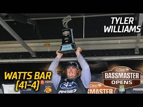 Tyler Williams wins Bassmaster Open at Watts Bar with 41 pounds, 4 ounces