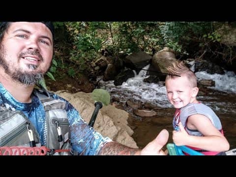 KAYAK BASS FISHING WITH 5 YEAR OLD SON  || BONAFIDE SS127 ||
