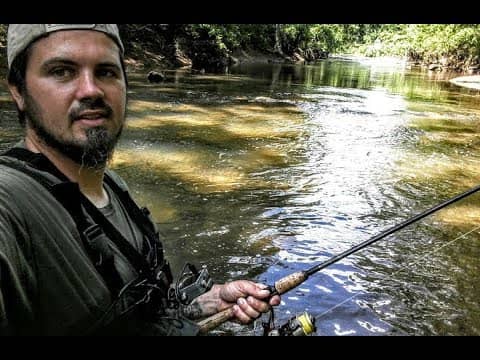 WADING Shallow CREEK for SMALL MOUTH BASS