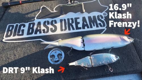 16.9" DRT Klash Frenzy NEW HUGE $300 Glidebait/Swimbait First Impressions w/ Parker Wright