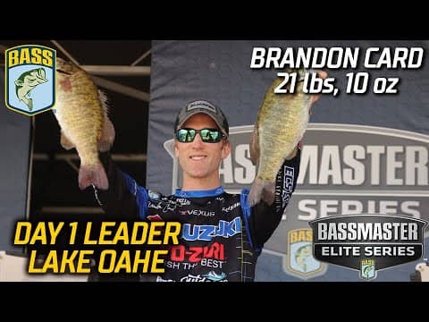 Brandon Card leads Day 1 at Lake Oahe with 21 pounds, 10 ounces (Bassmaster Elite Series)
