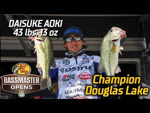 Daisuke Aoki wins the Basspro.com OPEN at Douglas Lake with 43-13