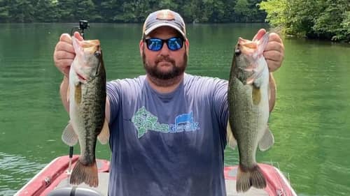 TOPWATER Bass Fishing in a DOWN POUR