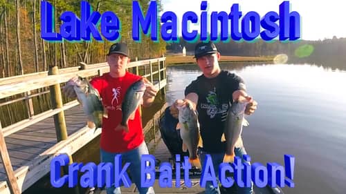 Winter Crank Bait Fishing ~ Lake Macintosh ( Challenge )