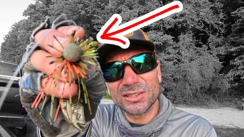 MICRO Jig FISHING for GIANT SUMMER BASS!!!