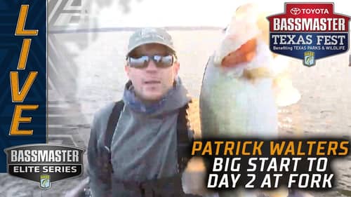 Patrick Walters lighting up the scoreboard on Day 2 at Lake Fork