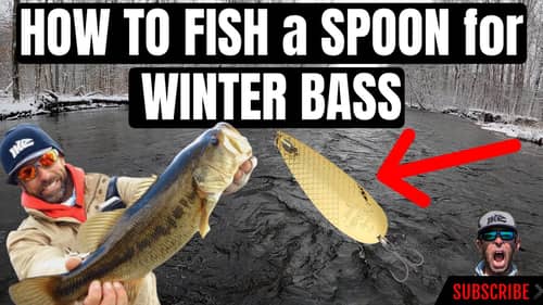 HOW TO FISH A SPOON for WINTER BASS!!