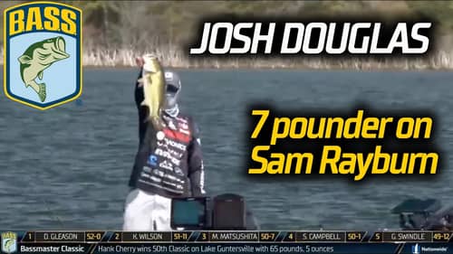 Josh Douglas lands a 7 pounder with a swimbait on Sam Rayburn