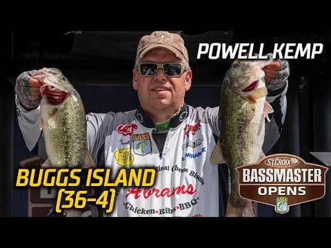 Bassmaster OPEN: Powell Kemp leads Day 2 at Buggs Island with 36 pounds, 4 ounces