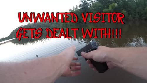 JON BOAT BASSIN' with an UNEXPECTED VISITOR (GRAPHIC!!!)
