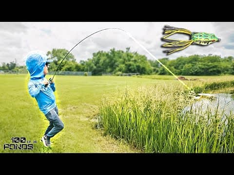 Frog Fishing For Bass At A WEEDY Pond! (100 Ponds Ep. 36)