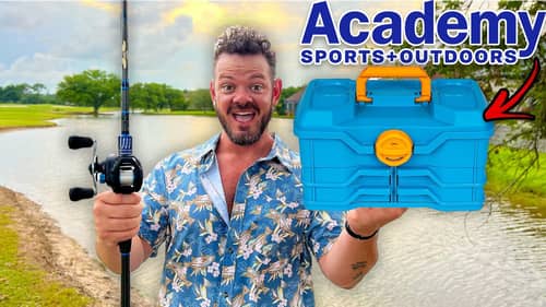 $25 Academy BEST Fishing Kit Challenge! (Budget Fishing)