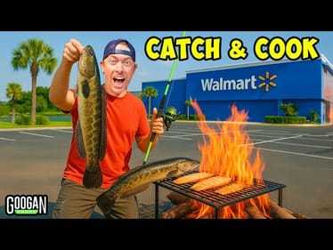 WALMART Roadside CATCH CLEAN COOK Urban Fishing Challenge!