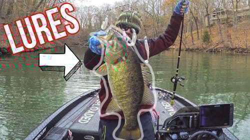 2 MASSIVE Bass on 2 Lures you NEED Winter FISHING (COLD Water Pattern)