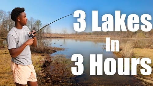 3 Lakes 3 Hours Bass Fishing Challenge (Big Fish Found)