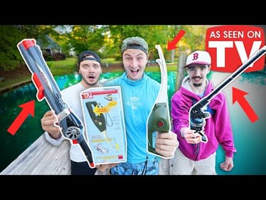 As Seen On TV Fishing Rod Challenge 1v1v1 (Rocket Fishing Rod, Instant Fisherman, Pocket Fisherman)
