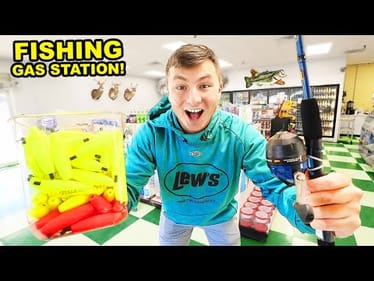 $100 Gas Station Fishing Challenge (Rod, Reel, Lures!)