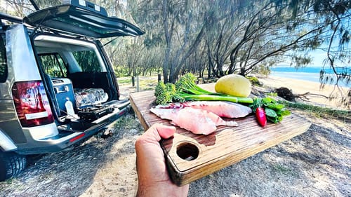 Cooking A Gourmet Meal In My 4x4 - Stealth Camping Catch And Cook