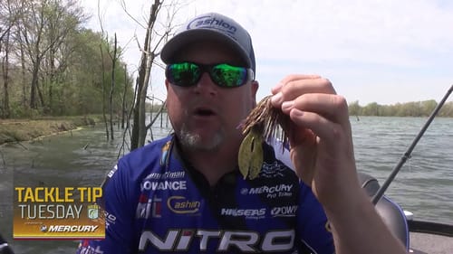 Jamie Hartman downsizes his jig around the spawn