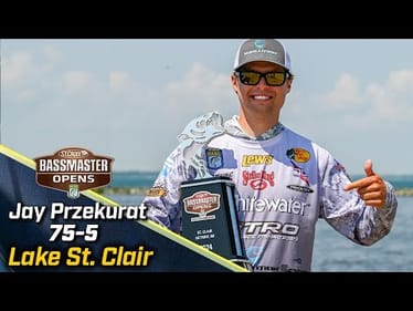 Jay Przekurat wins 2024 Bassmaster OPEN at Lake St. Clair with 75 pounds, 5 ounces