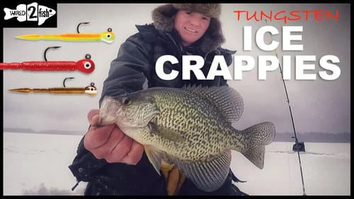 Ice Fishing Crappie With Tungsten Jigs and Plastics
