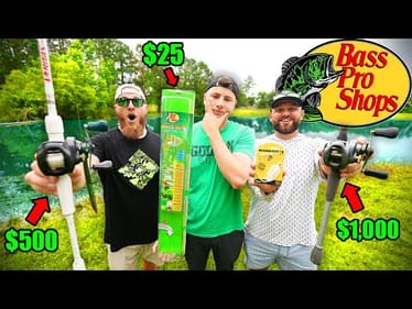 Bass Pro Shops 1v1v1 Budget Fishing Challenge (Rod, Reels, Lures)