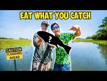 EAT WHAT YOU CATCH from a FLOODED MARSH! (CATCH CLEAN COOK)