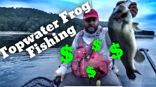 Big Bass and a Nice Check in Topwater Frog Only Kayak Tournament - Bass Fishing