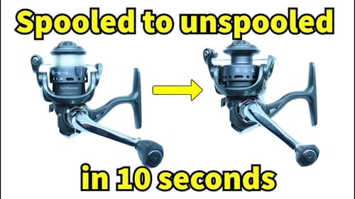 Unspool a spinning reel FAST