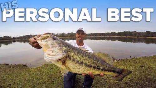Pond Fishing - He Caught His BIGGEST BASS (MONSTER)