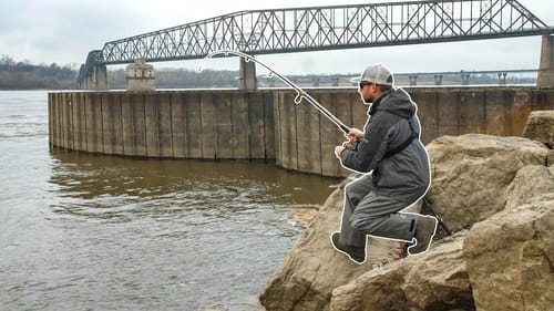 Fishing a GIANT Natural SPILLWAY for River Monsters!!!