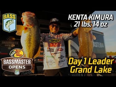 Kenta Kimura leads Day 1 of Basspro.com OPEN at Grand Lake with 21 pounds, 14 ounces