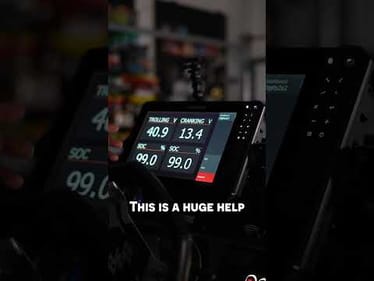 Pro-Guide Alpha Line gives you an easy view to your battery on your fish finder.