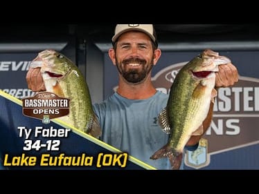 OPEN: Ty Faber leads Day 2 at Lake Eufaula (OK) with 34 pounds, 12 ounces