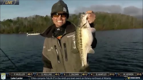 Big spotted bass on Day 3 at Lake Lanier