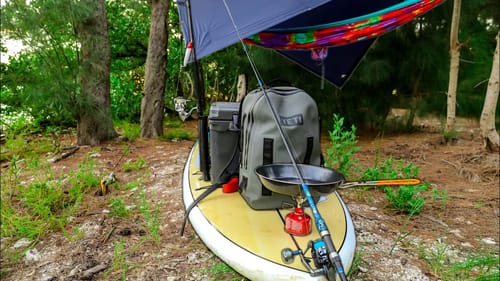 24 Hours Solo Fishing and Camping With No Food by Paddleboard