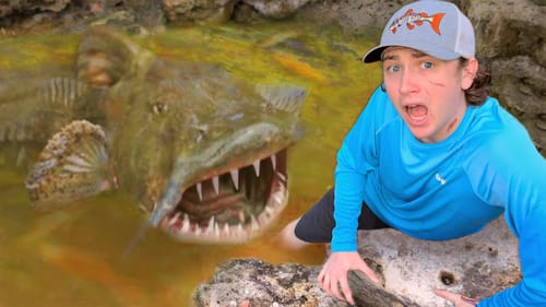 I Caught a Man Eating Fish in an Abandoned Pond!