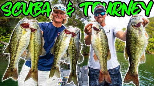 SPOTTED BASS FISHING TOURNEY & SCUBA DIVING HIDDEN LAKE!! (INSANE)