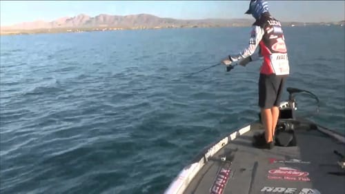 Justin Lucas on the board BASS Live www.bassmaster.com
