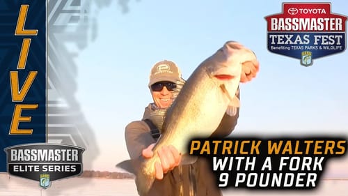 Patrick Walters lands a Giant 9 pounder at Lake Fork