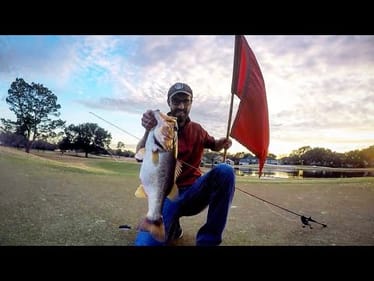 It’s a FISHING COURSE with GOLF HAZARDS!!
