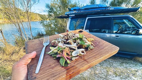 Cuttlefish Salad CATCH & COOK - Solo Truck Camping