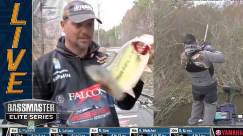 Greg Hackney and Jason Christie mixing it up shallow at Toledo Bend