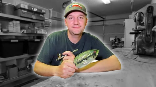 Detail painting a bass and casting a resin bluegill swimbait.