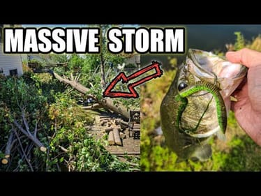 Bass Fishing After a HUGE STORM (Iowa Derecho 2020)