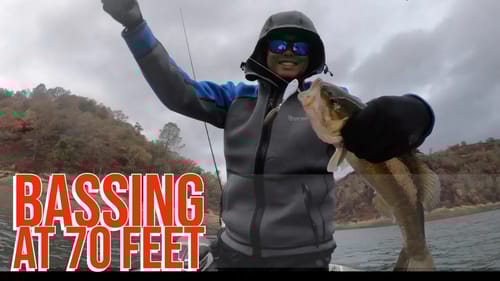 Catching Bass in 70 feet of Water
