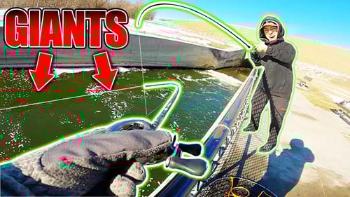 Hoisting RIVER MONSTERS Up a 30' Wall!! (FISH EVERY CAST)