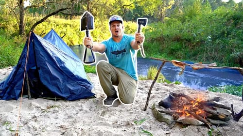 24hr Creekside Camping/Survival CHALLENGE!!! --NO FOOD or WATER