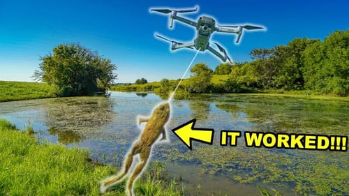 EPIC Drone Fishing for GIANT Bull Frogs!!! (Catch Clean Cook)