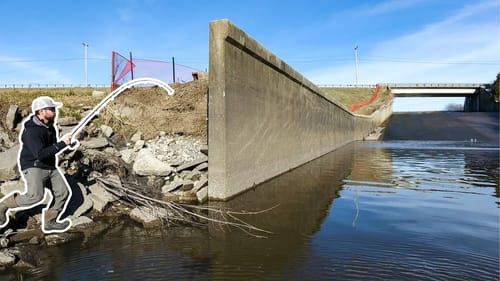 There's Something BIG Living in this FROZEN SPILLWAY!